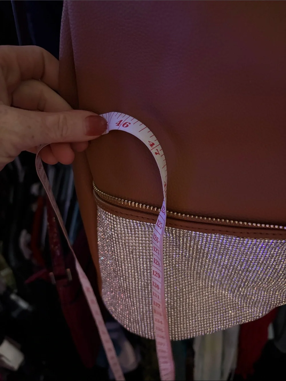 Women’s Brown Tote Bag with Crystal Accent